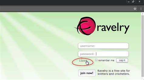 ravelry login in